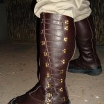 Steampunk Accessories Leather Gaiters - Modeled