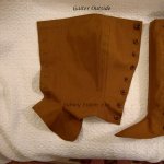 Steampunk Accessories Fitted Brown Canvas Gaiters - Outside