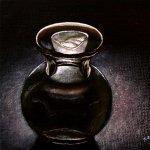 Still Life Glass Vase and Candle