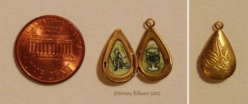 Green Fairy and Absinthe in Teardrop Locket Green Fairy and Absinthe in Teardrop Locket