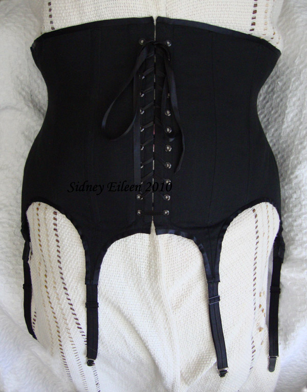 underbust corset with garters